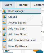 Users Menu joomla1.6