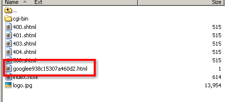 Verify a Site google webmaster tool