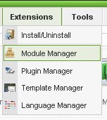 joomla Module Manager