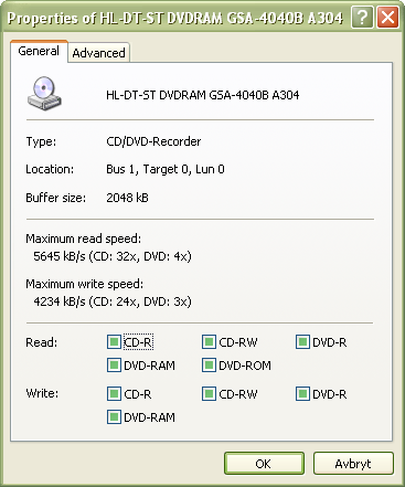 infrarecorder screenshot deviceprop