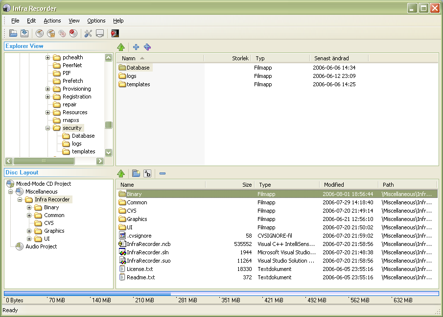 infrarecorder screenshot main